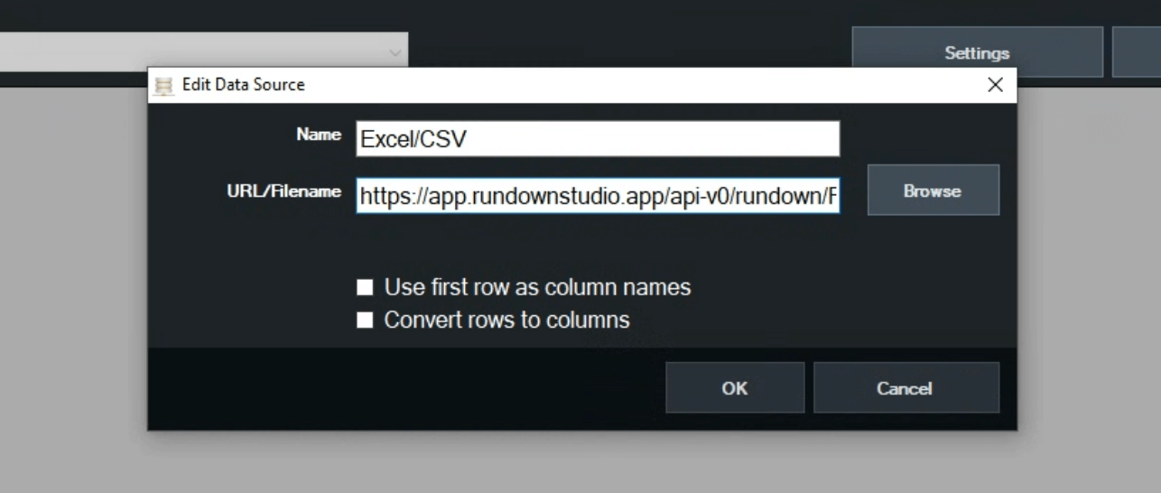 Adding the API request link to vMix