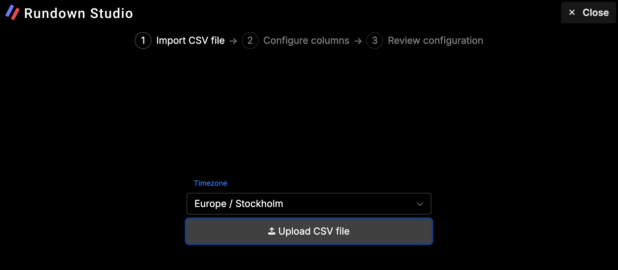 Timezone and file picker