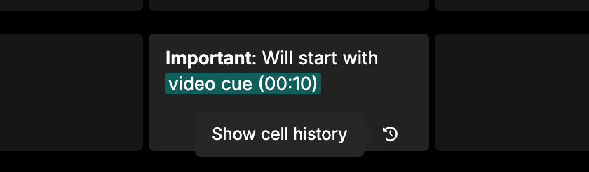 Open cell history