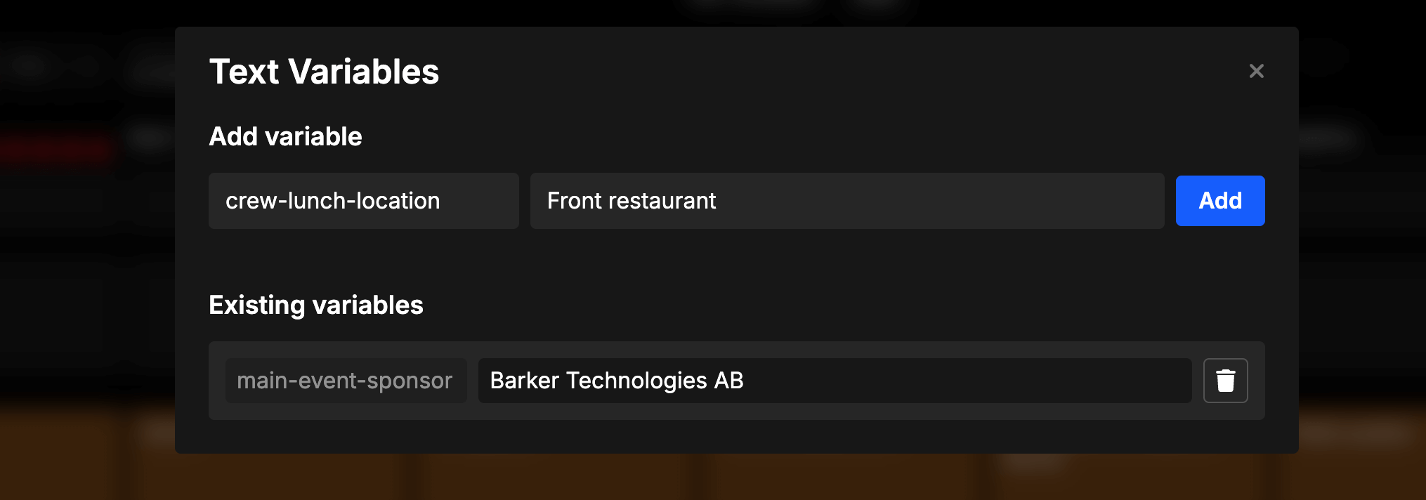Adding a new variable